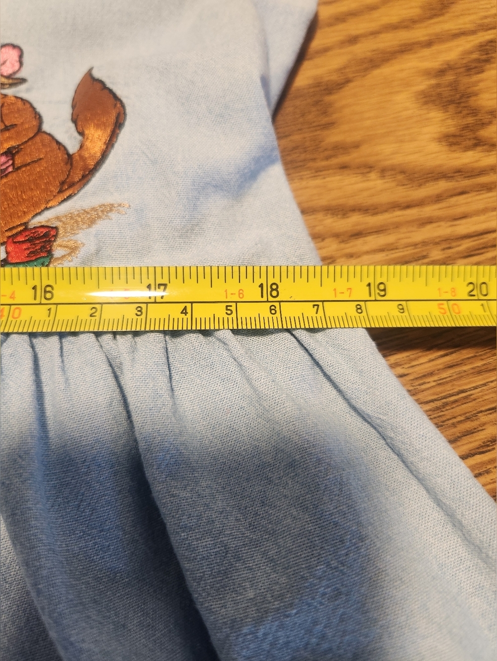 Vintage Winnie The Pooh Emboidered Denim Look Jumper Dress Women Small/Medium - Picture 12 of 16